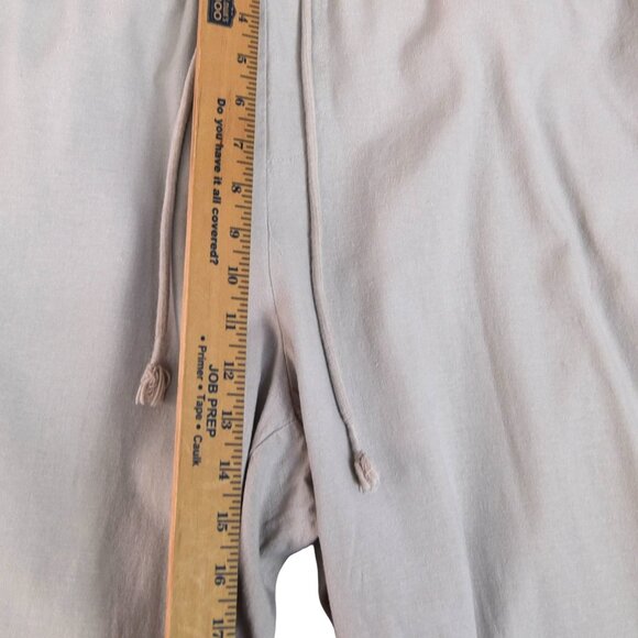 Torrid Beige Wide Leg Pants Size 4X Linen Blend Drawstring Minimalist Workwear - Picture 7 of 8